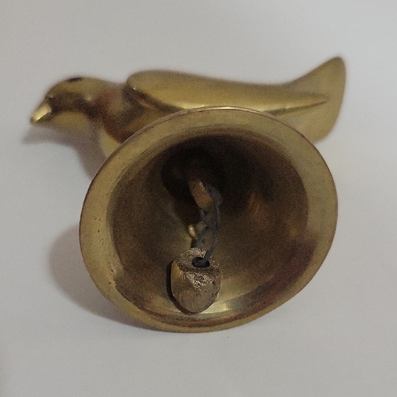 Brass  Bird Figurine Bell - Picture 2 of 3